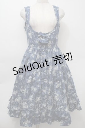 画像: Innocent World / コルセットティアードジャンパースカート M ブルー S-25-10-10-044-IW-OP-HR-ZS