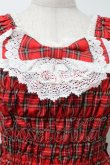 画像3: BABY,THE STARS SHINE BRIGHT / タータンチェックIシャーリングプリンセスジャンパースカート  赤 S-25-10-10-045-BA-OP-HR-ZS (3)