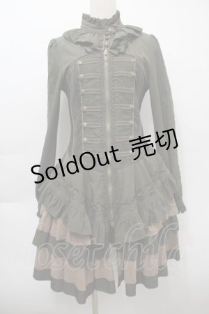 画像: OZZ ANGELO / ナポレオンデザインワンピース  カーキ S-25-10-10-048-OO-OP-AS-ZS