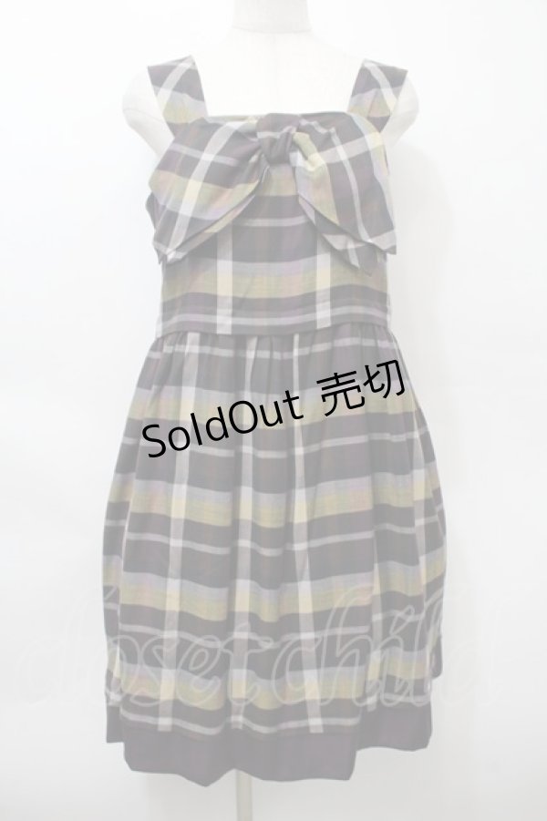 画像1: Lois CRAYON / チェックワンピース  紫 S-25-10-10-050-LO-OP-AS-ZT100 (1)