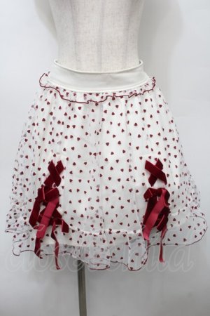 画像: LIZ LISA / ハートフリルレースアップスカート  オフｘワイン S-25-10-10-053-LO-TO-AS-ZS