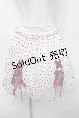 画像: LIZ LISA / ハートフリルレースアップスカート  オフｘワイン S-25-10-10-053-LO-TO-AS-ZS