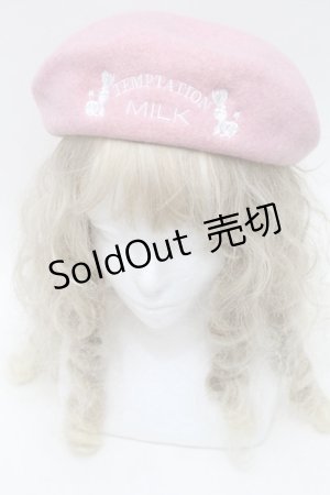 画像: MILK / Angel ベレー  ピンク S-25-10-10-007-ML-AC-HR-ZS