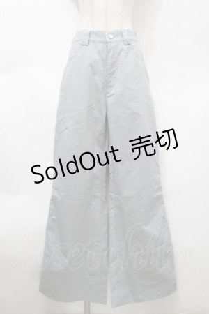 画像: NieR Clothing / ワイドパンツ  サックス S-25-10-10-058-PU-PA-AS-ZS