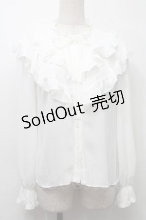 画像: MILK / フリルブラウス  白 S-25-10-10-015-ML-BL-AS-ZS