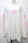 画像1: KRY CLOTHING / 「SUICIDE」ロングTシャツ  白ｘピンク S-25-10-10-019-EL-TS-HR-ZS (1)