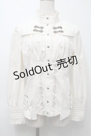画像: Ozz oneste / 刺繍ブラウス  ベージュ S-25-10-10-020-OO-BL-AS-ZS