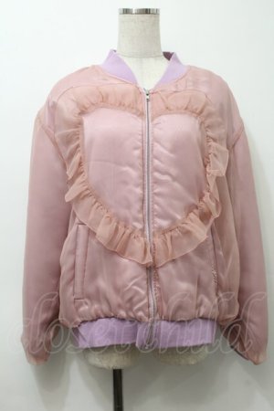 画像: MILK / シュガーリー ブルゾン  ピンクｘラベンダー S-25-10-10-027-ML-JA-HR-ZS