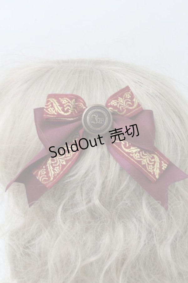 画像2: Innocent World / ゴールドリボンクリップ  エンジ S-25-10-11-004-IW-AC-HR-ZS (2)