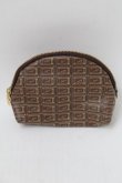 画像1: Q-pot. /  Chocolate Cosmetic Pouch  ブラウン S-25-10-11-006-QP-AC-HR-ZS (1)