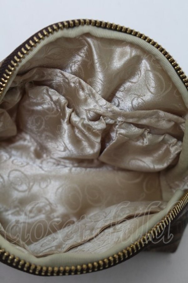 画像4: Q-pot. /  Chocolate Cosmetic Pouch  ブラウン S-25-10-11-006-QP-AC-HR-ZS (4)