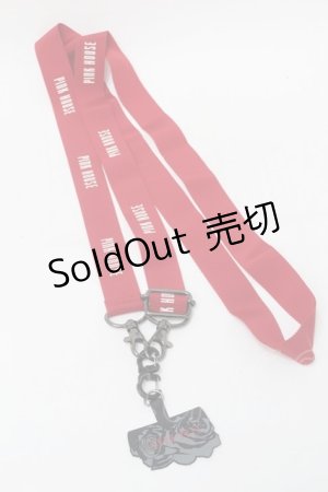 画像: PINK HOUSE / ロゴ入りスマホショルダーストラップ  赤 S-25-10-11-020-LO-ZA-AS-ZS