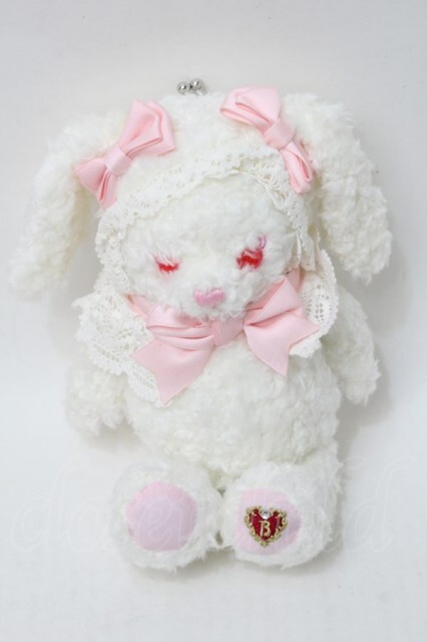 BABY,THE STARS SHINE BRIGHT / うさくみゃがま口BAGミニ 白x