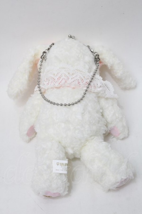 BABY,THE STARS SHINE BRIGHT / うさくみゃがま口BAGミニ 白x