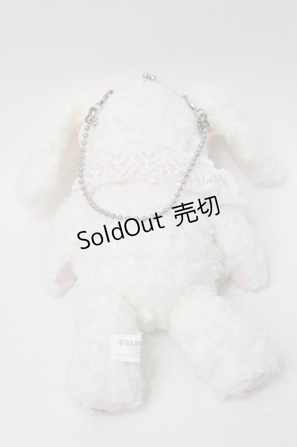 画像2: BABY,THE STARS SHINE BRIGHT / うさくみゃがま口BAGミニ  白ｘピンク S-25-10-11-003-BA-BG-HR-ZS (2)