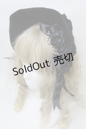 画像: Innocent World / ハーフボンネットカチューシャ  黒 S-25-10-11-027-IW-AC-AS-ZS