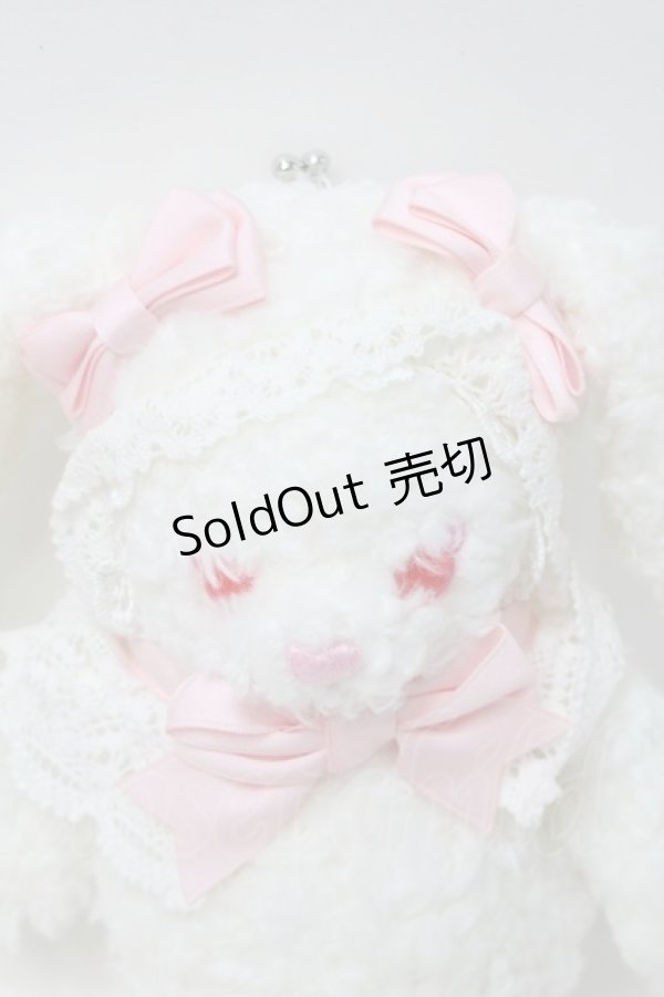 画像3: BABY,THE STARS SHINE BRIGHT / うさくみゃがま口BAGミニ  白ｘピンク S-25-10-11-003-BA-BG-HR-ZS (3)