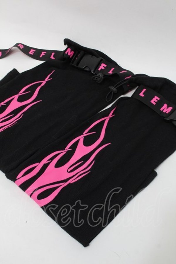 画像1: REFLEM / アームカバー  黒ｘピンク S-25-10-11-031-PU-ZA-HR-ZS (1)