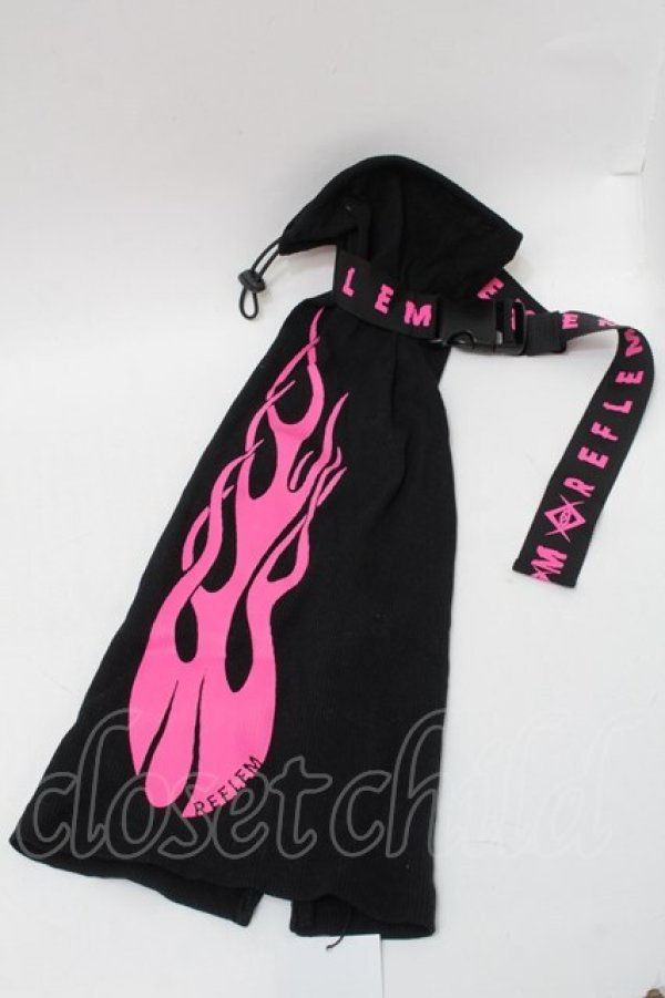 画像2: REFLEM / アームカバー  黒ｘピンク S-25-10-11-031-PU-ZA-HR-ZS (2)