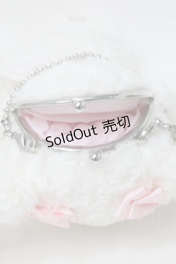 画像4: BABY,THE STARS SHINE BRIGHT / うさくみゃがま口BAGミニ  白ｘピンク S-25-10-11-003-BA-BG-HR-ZS (4)