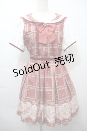 画像: LIZ LISA / Grand Magasin柄ワンピース  ワイン S-25-10-12-039-LO-OP-AS-ZS