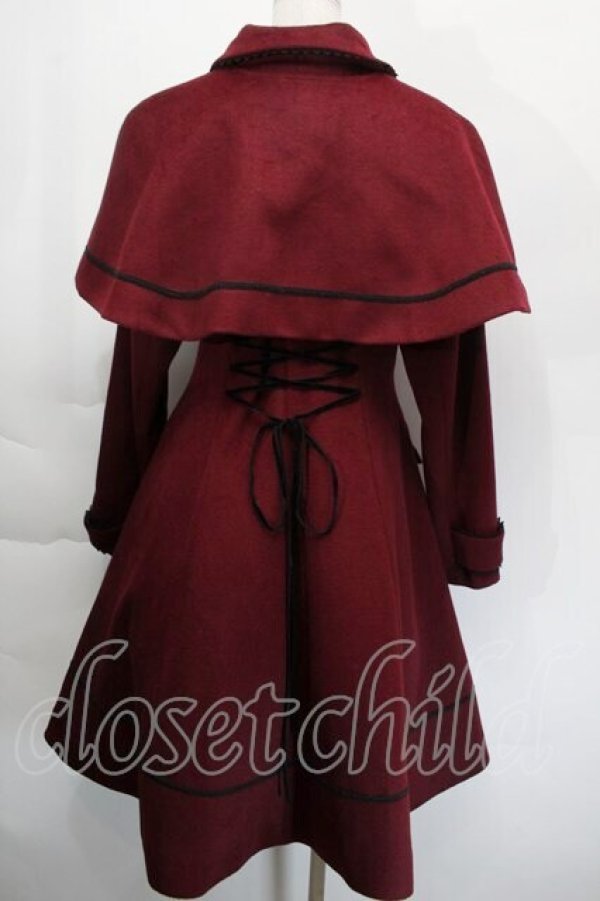 ATELIER PIERROT ケープコート ATELIER PIERROT / ケープ付きコート ワイン S-25-10-12-048-EL