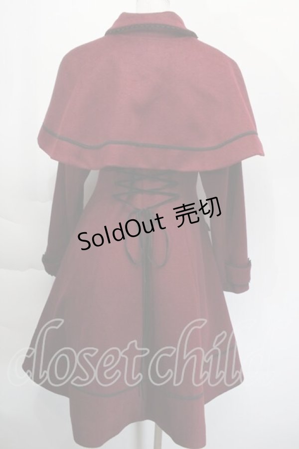 画像2: ATELIER PIERROT / ケープ付きコート  ワイン S-25-10-12-048-EL-CO-AS-ZS (2)