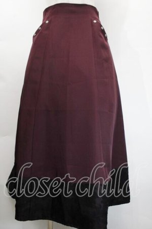 画像: axes femme / オパール切替ペンシルスカート  ワイン S-25-10-12-050-AX-SK-HR-ZS