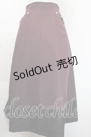 画像: axes femme / オパール切替ペンシルスカート  ワイン S-25-10-12-050-AX-SK-HR-ZS