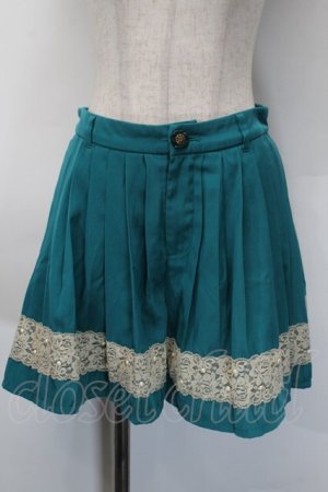 画像: axes femme / レースデザインキュロット  グリーン S-25-10-12-052-AX-PA-HR-ZS
