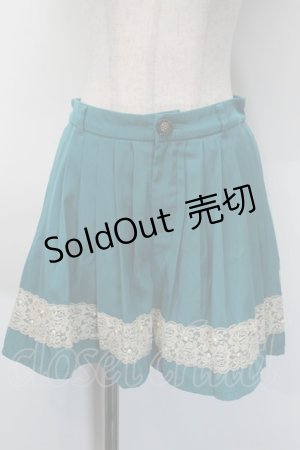 画像: axes femme / レースデザインキュロット  グリーン S-25-10-12-052-AX-PA-HR-ZS