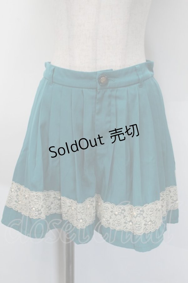 画像1: axes femme / レースデザインキュロット  グリーン S-25-10-12-052-AX-PA-HR-ZS (1)