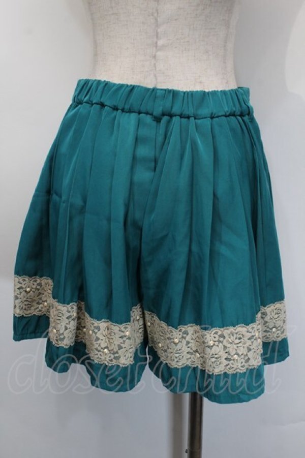 画像2: axes femme / レースデザインキュロット  グリーン S-25-10-12-052-AX-PA-HR-ZS (2)