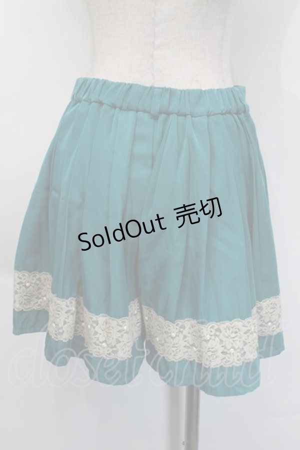 画像2: axes femme / レースデザインキュロット  グリーン S-25-10-12-052-AX-PA-HR-ZS (2)