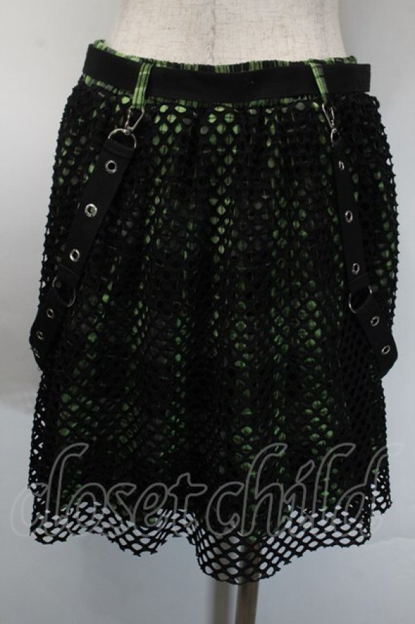 画像3: ACDC RAG / パステルグルーミーメッシュスカート  グリーン S-25-10-12-053-PU-SK-AS-ZS (3)