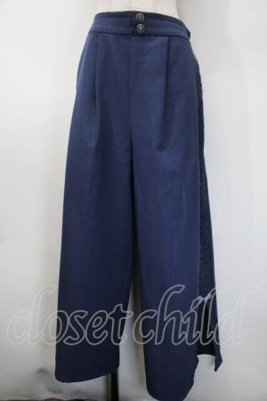 画像: axes femme / 2WAYガウチョパンツ  ブルー S-25-10-12-054-AX-PA-HR-ZS