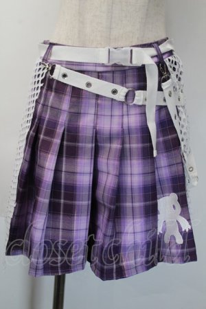 画像: ACDC RAG / パステルグルーミーメッシュスカート  紫 S-25-10-12-055-PU-SK-AS-ZS