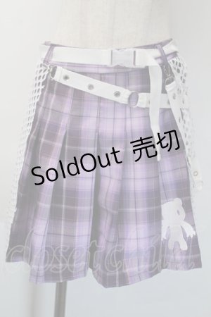 画像: ACDC RAG / パステルグルーミーメッシュスカート  紫 S-25-10-12-055-PU-SK-AS-ZS