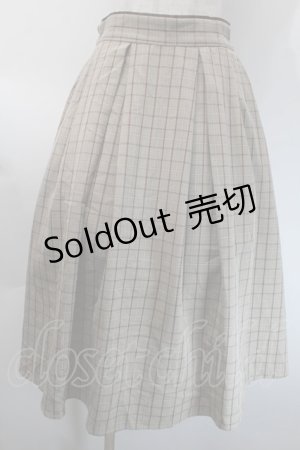 画像: axes femme / チェック柄バッスル風スカート  ブラウン S-25-10-12-058-AX-SK-HR-ZS