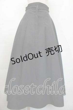 画像: axes femme / ベルト付サイドタックスカート  黒 S-25-10-12-060-AX-SK-HR-ZS