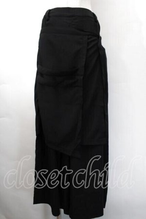 画像: Deorart / フラップ付レイヤード・袴ワイドパンツ  L S-25-10-12-062-PU-PA-AS-ZS