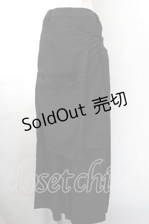 画像: Deorart / フラップ付レイヤード・袴ワイドパンツ  L S-25-10-12-062-PU-PA-AS-ZS