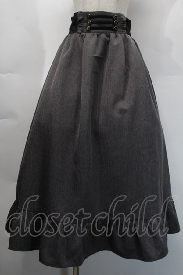 画像1: axes femme / ナポレオンモチーフロングスカート  グレー S-25-10-12-063-AX-SK-HR-ZS (1)