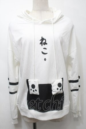 画像: PUNK / フード付カットソー  白 S-25-10-12-014-PU-TO-AS-ZS