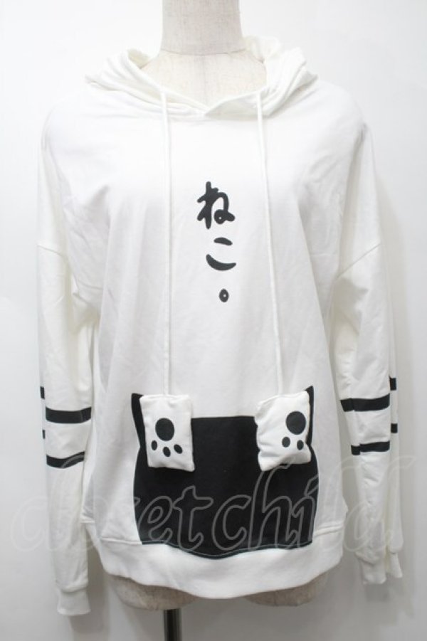 画像1: PUNK / フード付カットソー  白 S-25-10-12-014-PU-TO-AS-ZS (1)