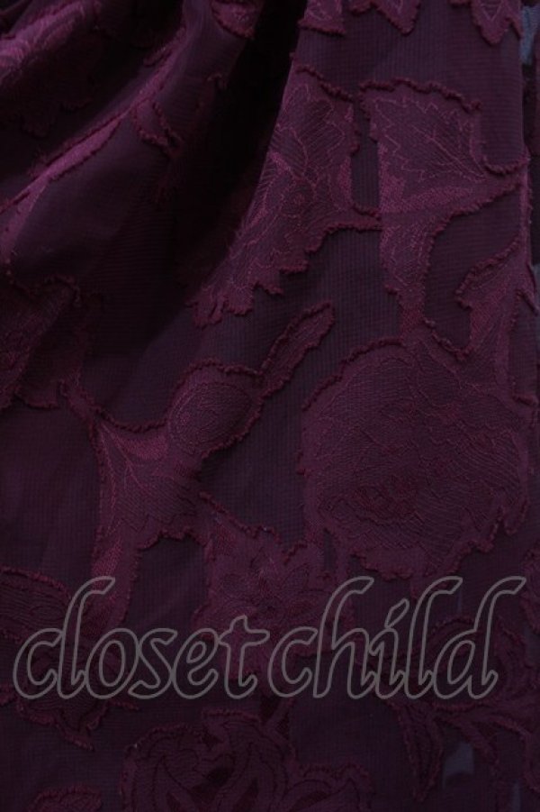 画像3: axes femme / バルーン袖トップス  ワイン S-25-10-12-018-AX-TO-HR-ZS (3)