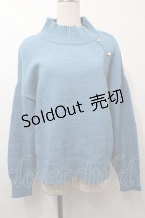 画像: LOLITAその他(お買取対象外) / 連ボタンタートネックニット  ブルー S-25-10-12-025-LO-TO-HR-ZS
