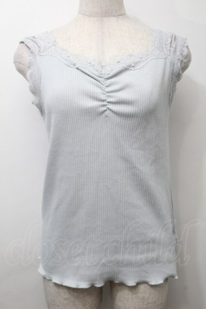 画像: axes femme / リブタンクトップ  サックス S-25-10-12-027-AX-TO-HR-ZS