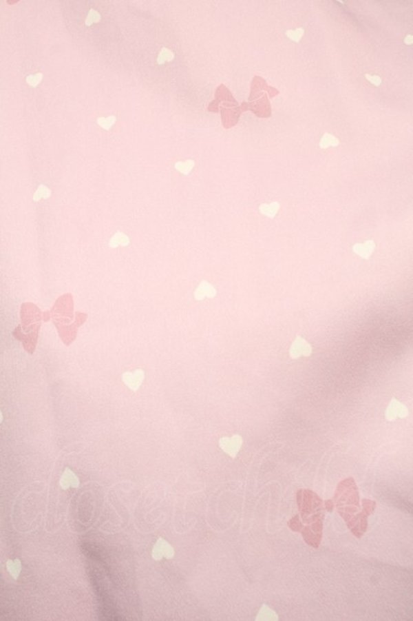 画像3: axes femme kawaii / ハートドット柄ジャンスカ  ピンク S-25-10-12-032-AX-OP-HR-ZS (3)