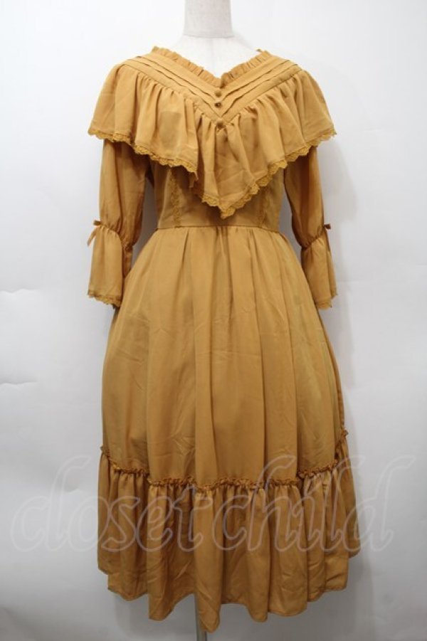 画像1: axes femme kawaii / シャルロットワンピース  からし S-25-10-12-036-AX-OP-HR-ZS (1)